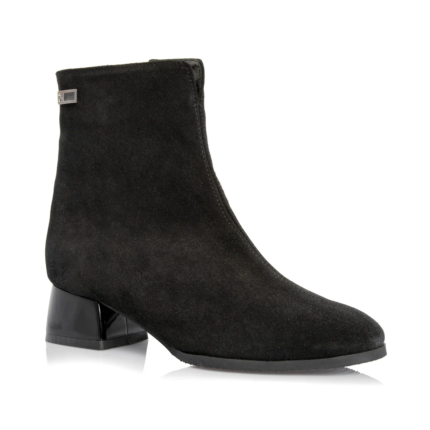 Catinca Shoes G77 NA ghete dama piele negru antilopa