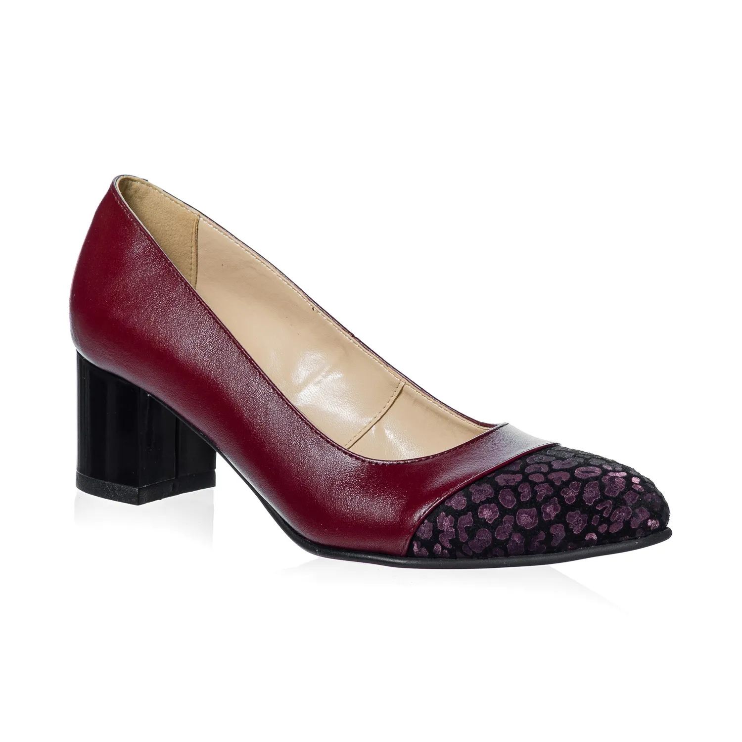 Catinca Shoes A3 BBP pantofi dama piele bordo ponei