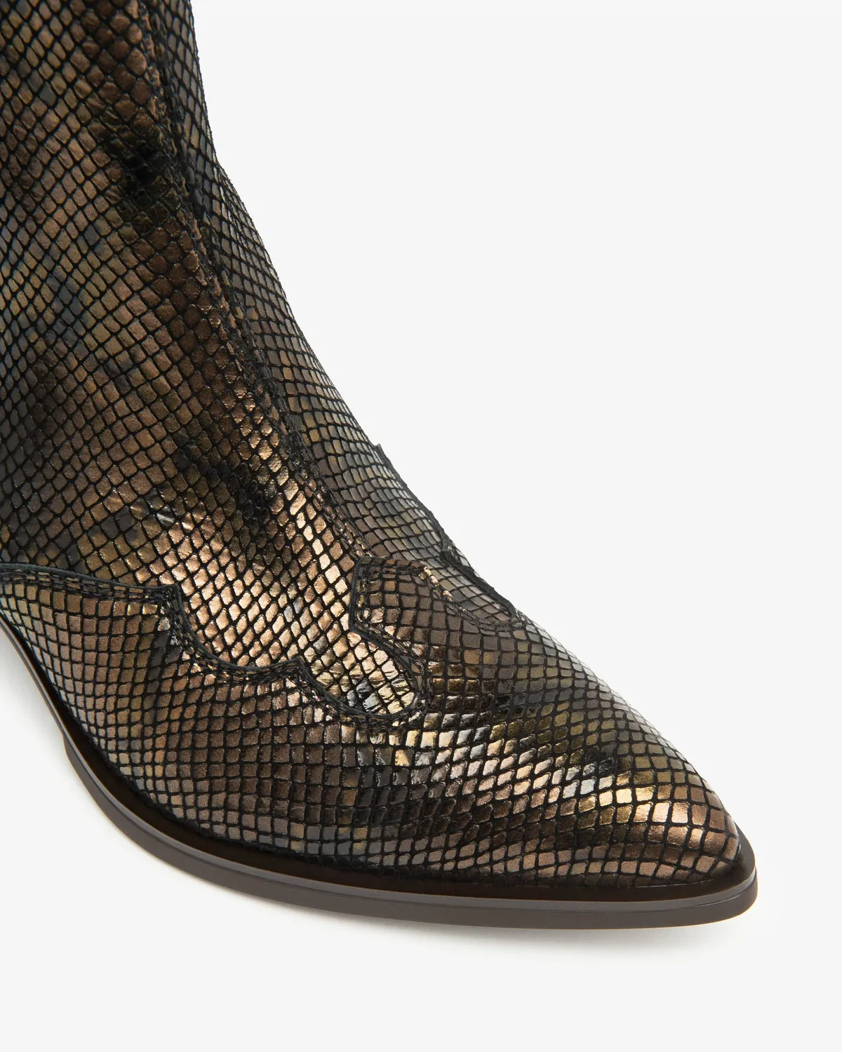 NeroGiardini botine chelsea damă piele python toc 5 cm