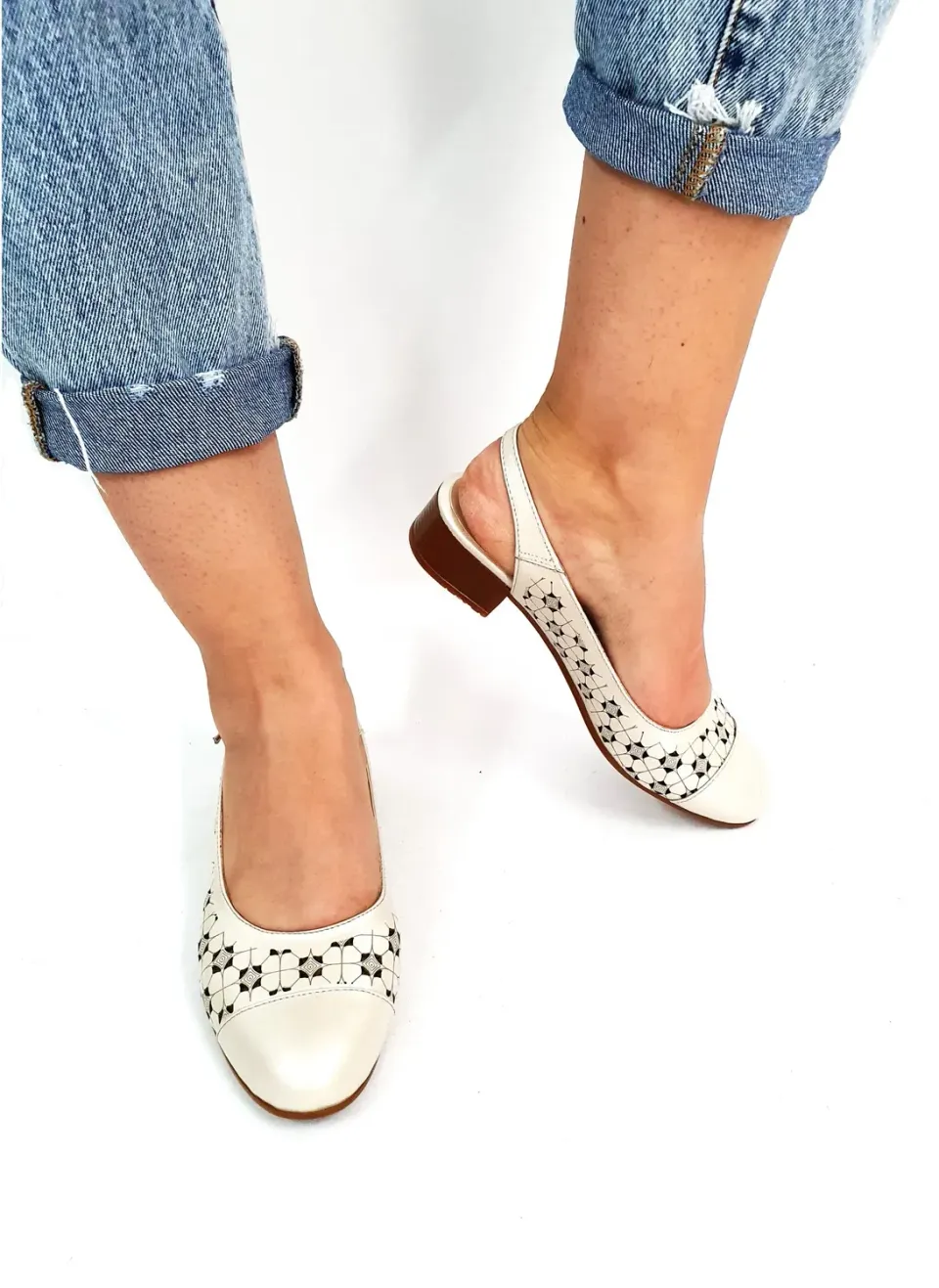 Catinca Shoes T17 BJS sandale dama piele bej sidef