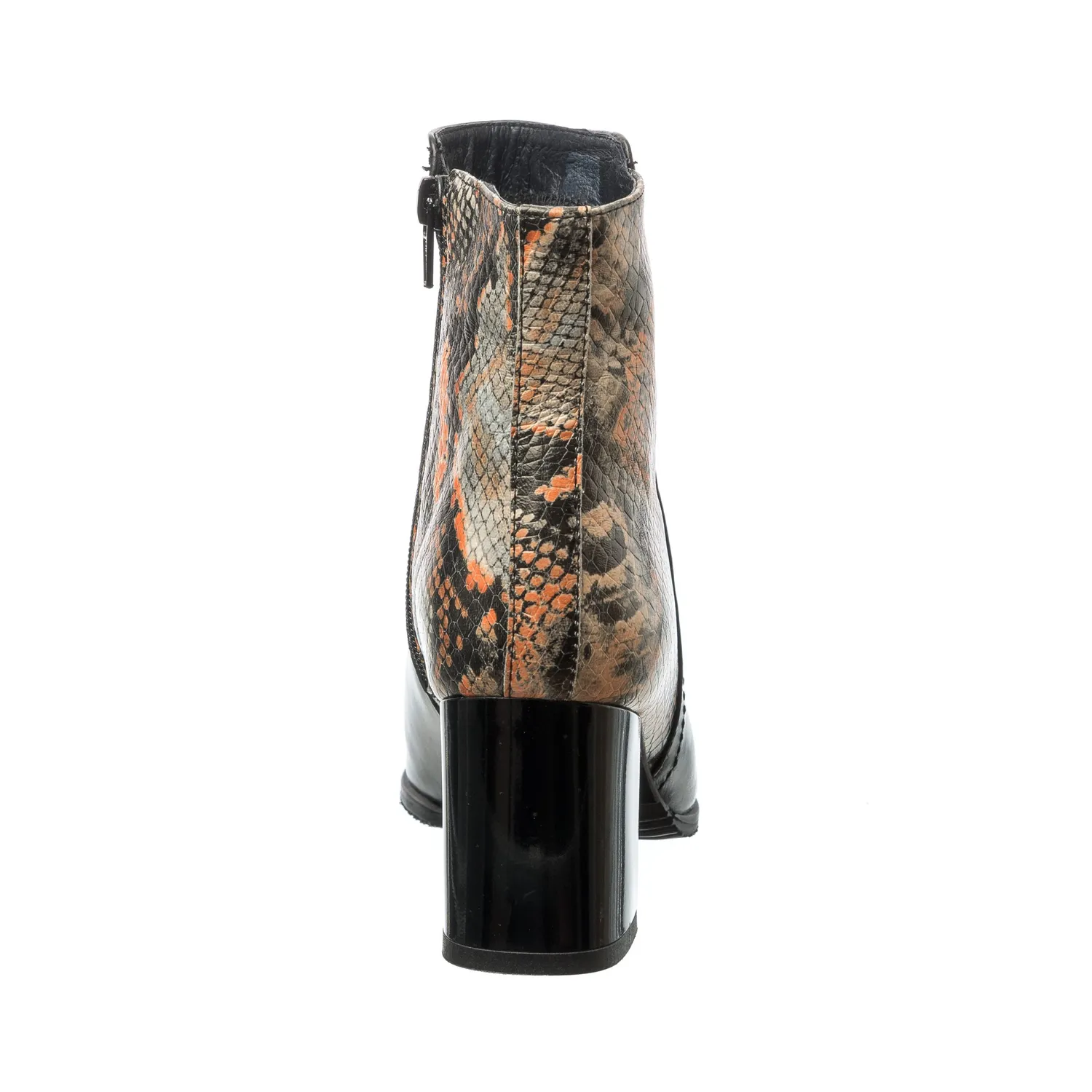 Catinca Shoes GX31 NBSG ghete piele negre sarpe galben