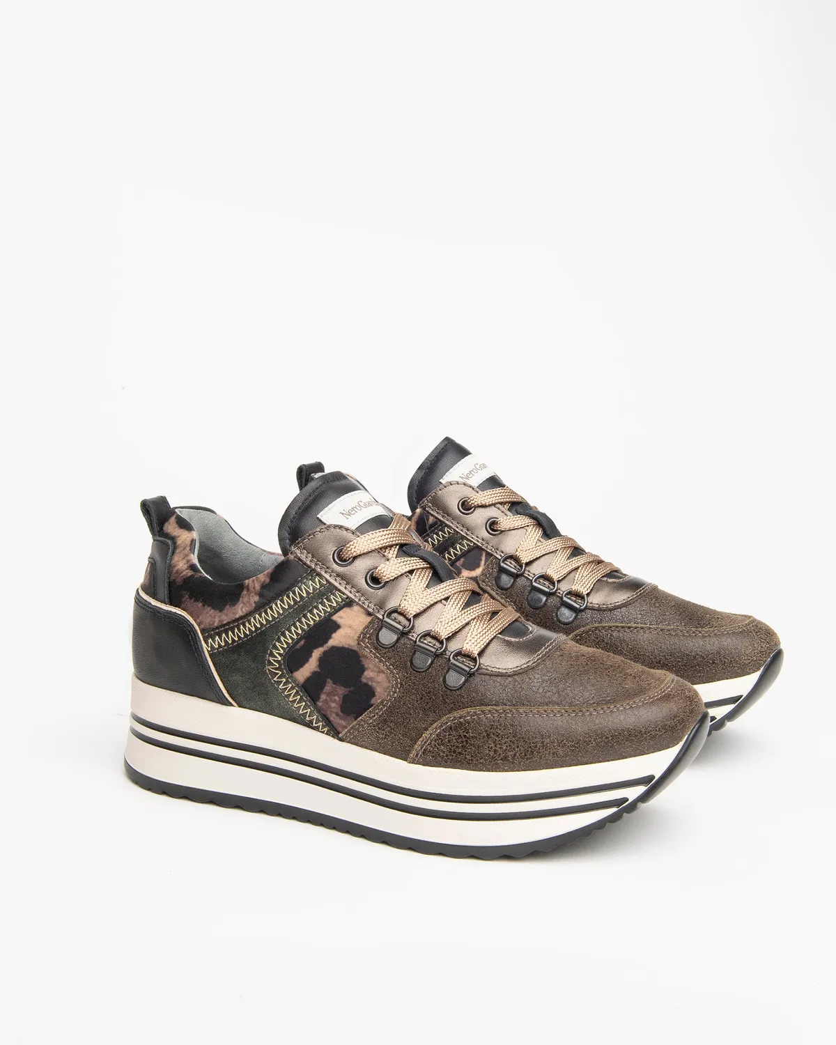 NeroGiardini sneakers dama piele print animal