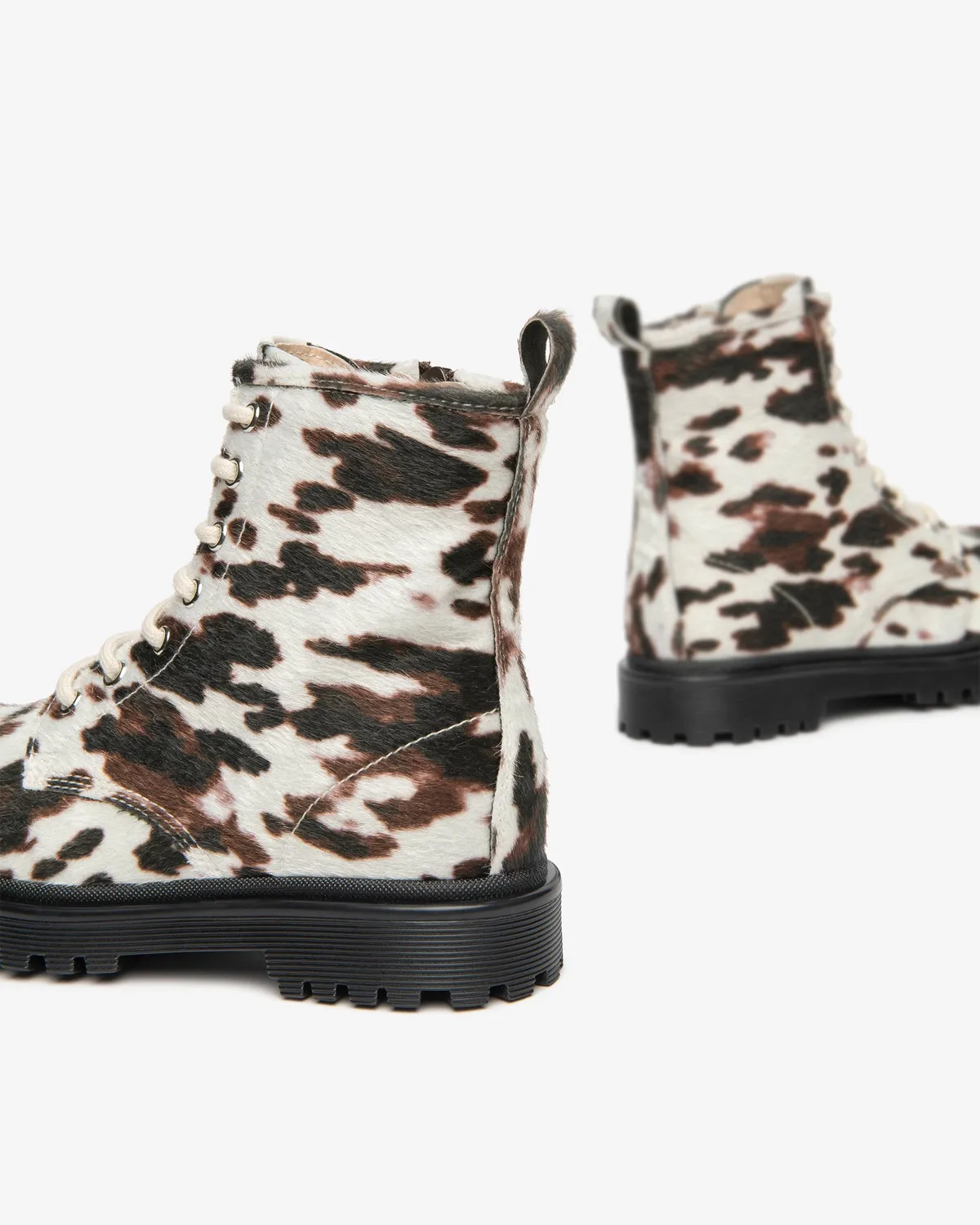 NeroGiardini bocanci fete piele animal print cu fermoar