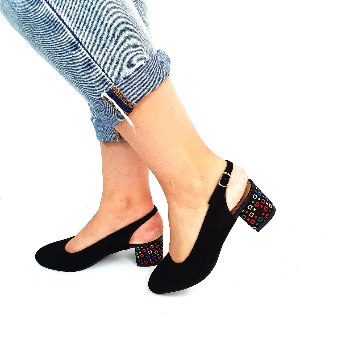 Catinca Shoes A77 NAPC sandale damă negru antilopă