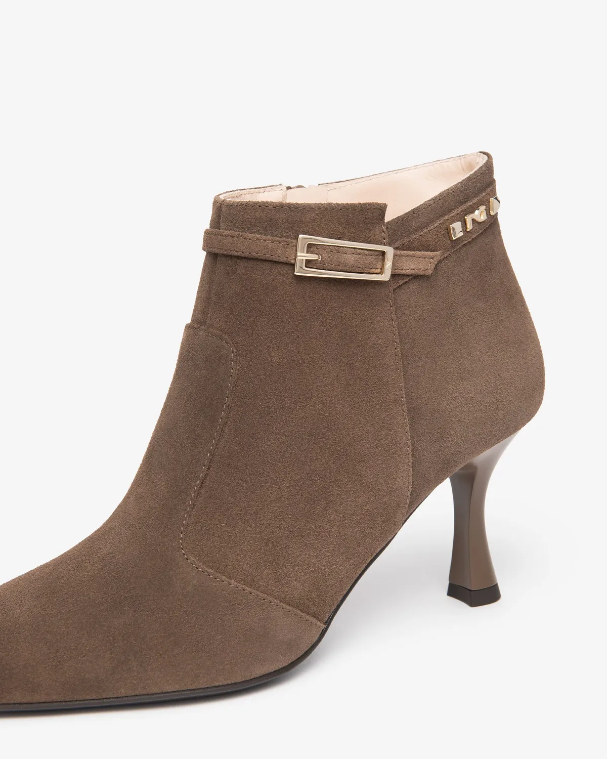 NeroGiardini botine piele intoarsa toc 7,5 cm dama