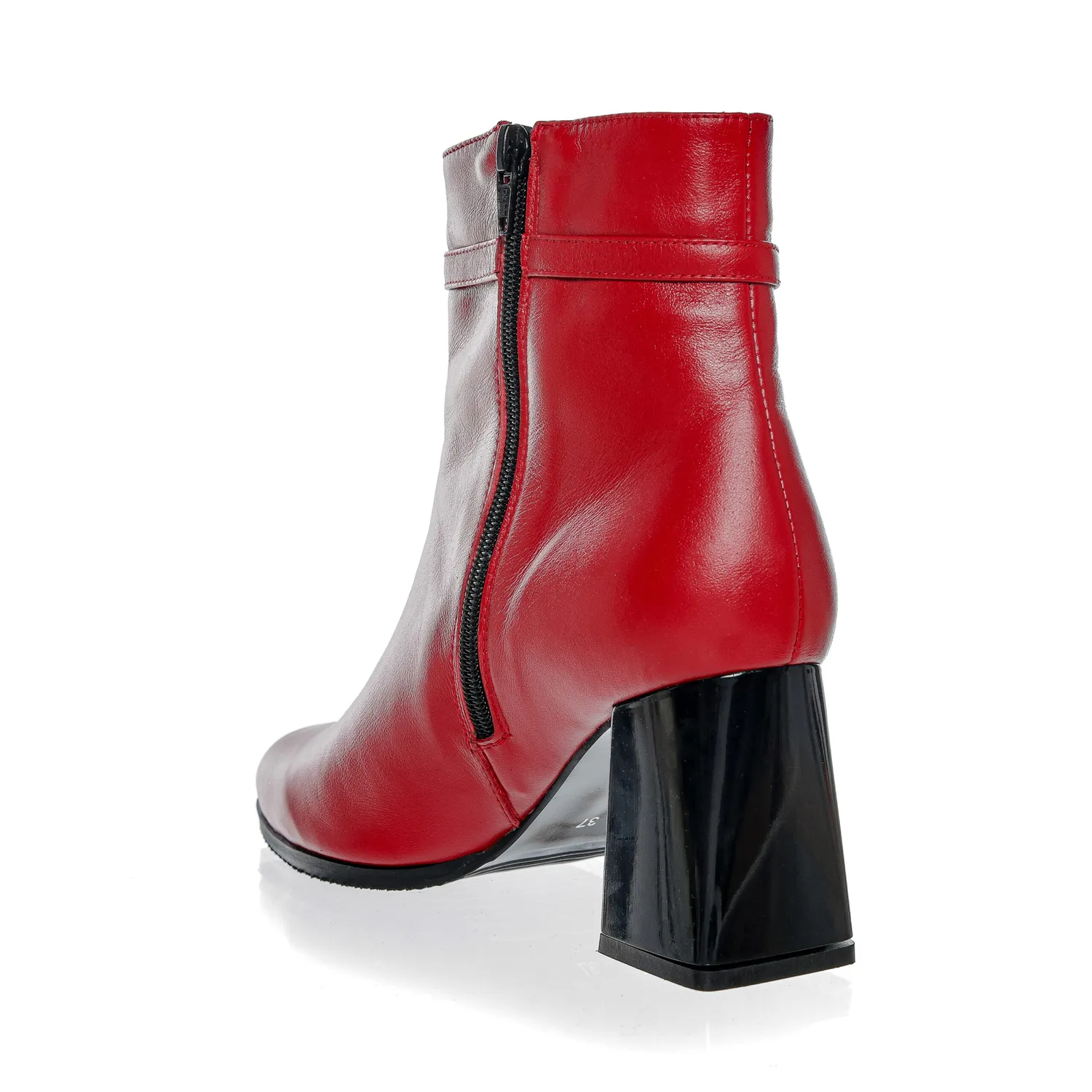 Catinca Shoes GX74 RB ghete piele naturala rosu box