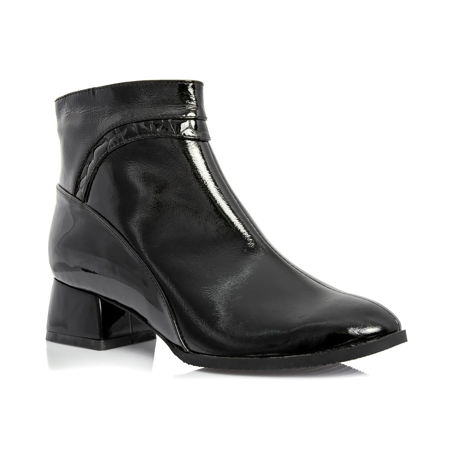 Catinca Shoes GX55 NL ghete dama piele negru lac