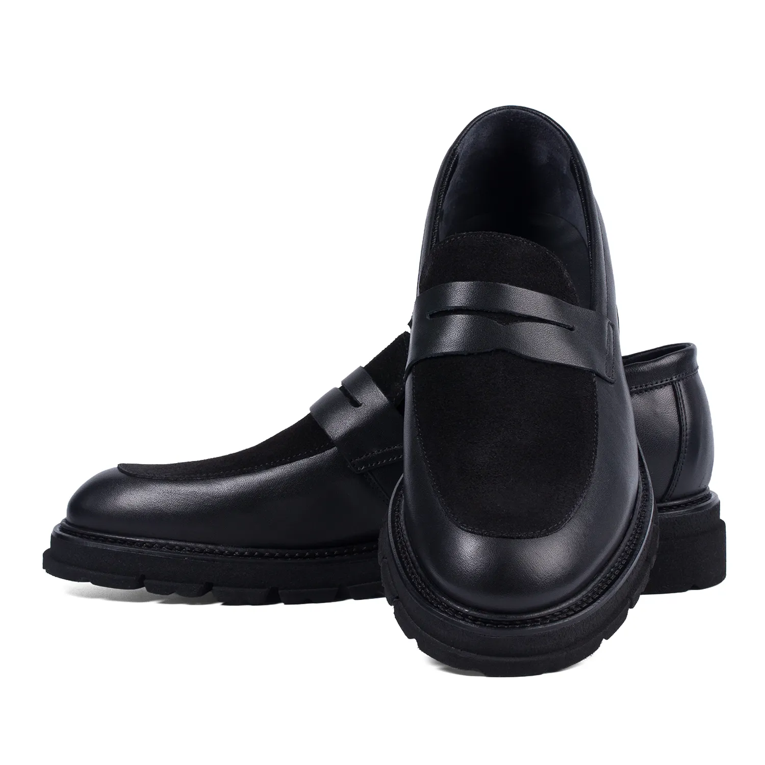 Lucas Shoes Ezra Ukr mocasini negri velur box piele