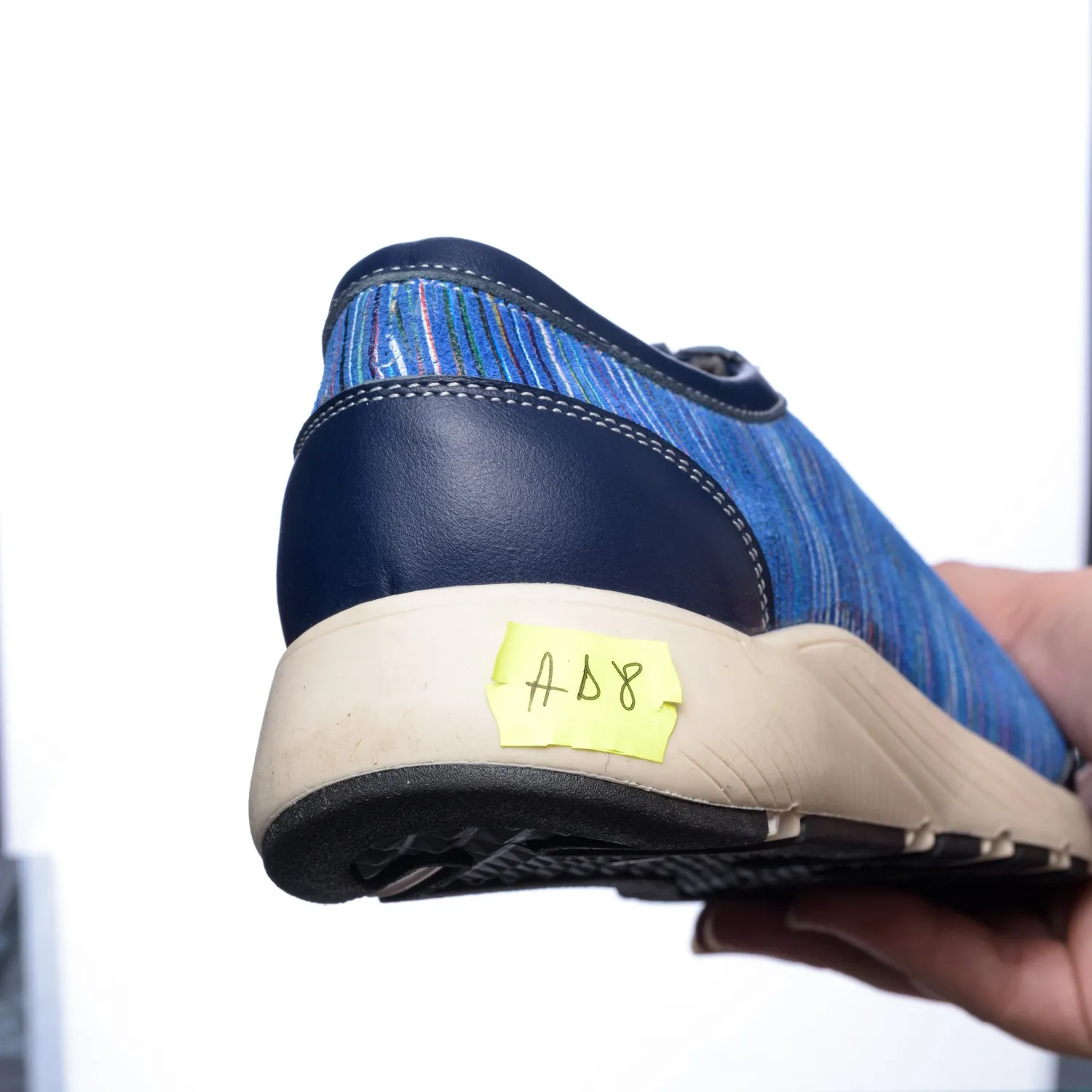 Catinca Shoes AD8 BD pantofi sport dama piele blu dungi