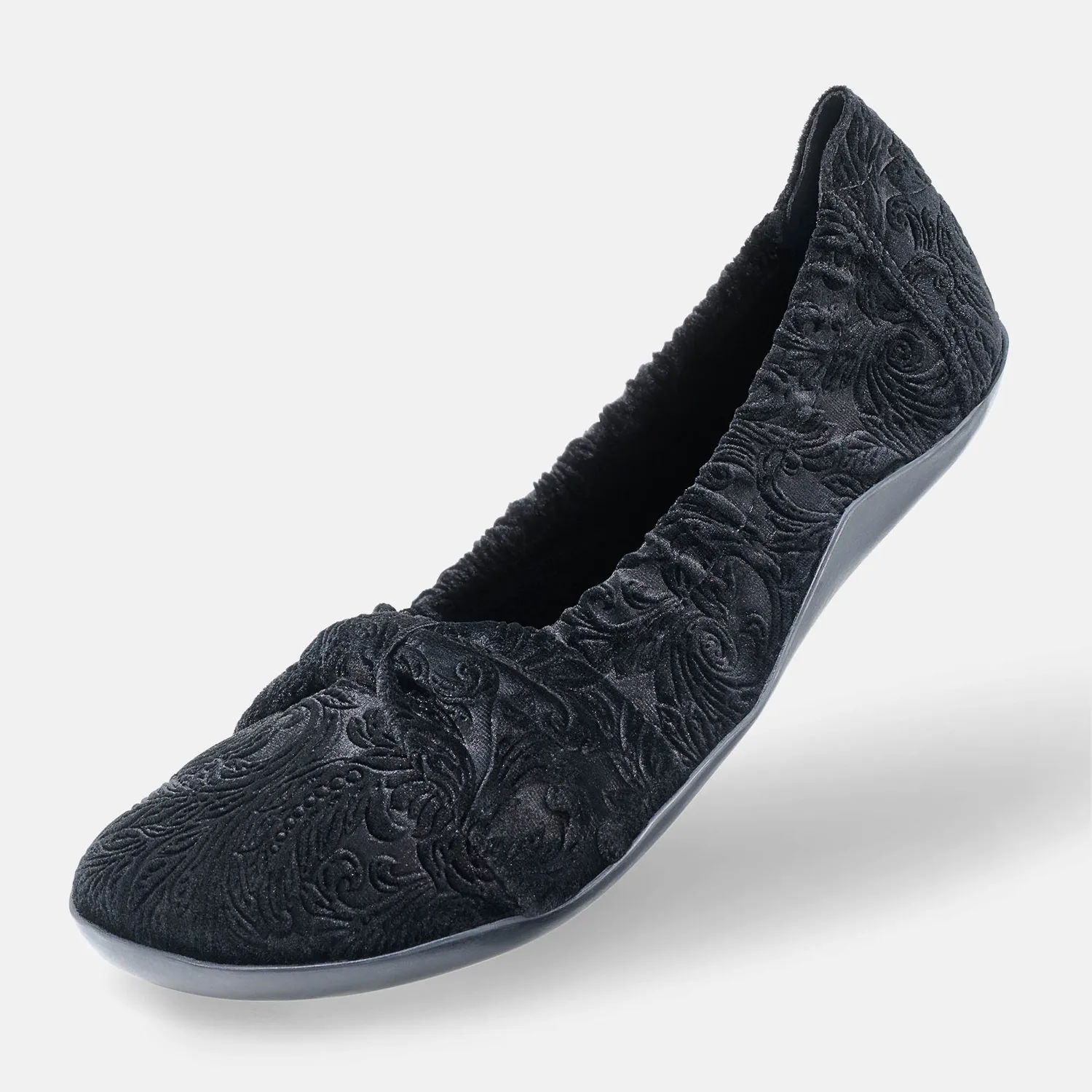 BÄR Elly Textil balerini negri barefoot vegani