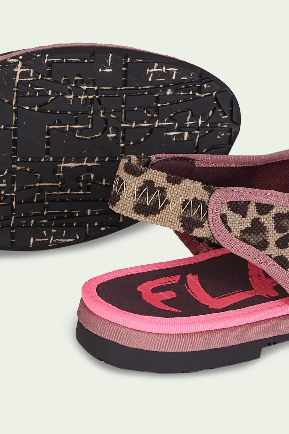 Flagelus Narnia Leopard Pink saboti in animal print