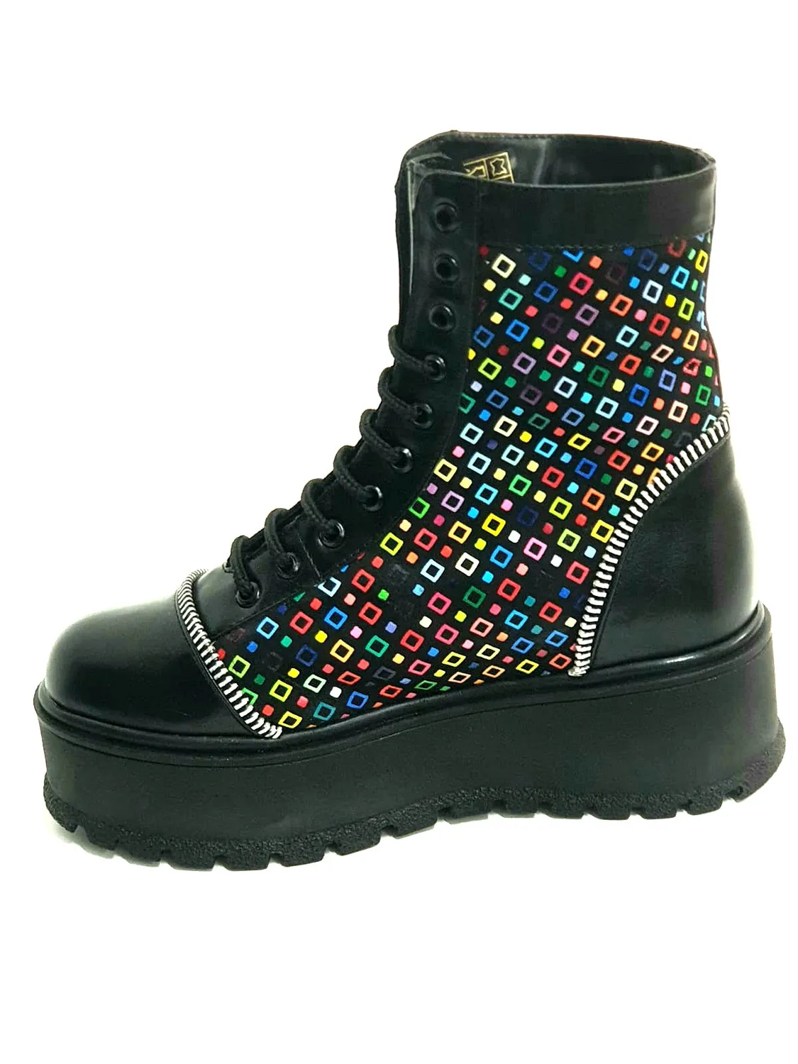Catinca Shoes BC31 NBPC bocanci dama negru patratele piele