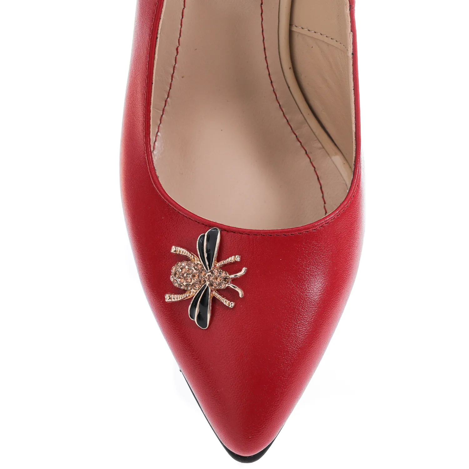 Catinca Shoes A43 RB pantofi dama piele naturala rosu box