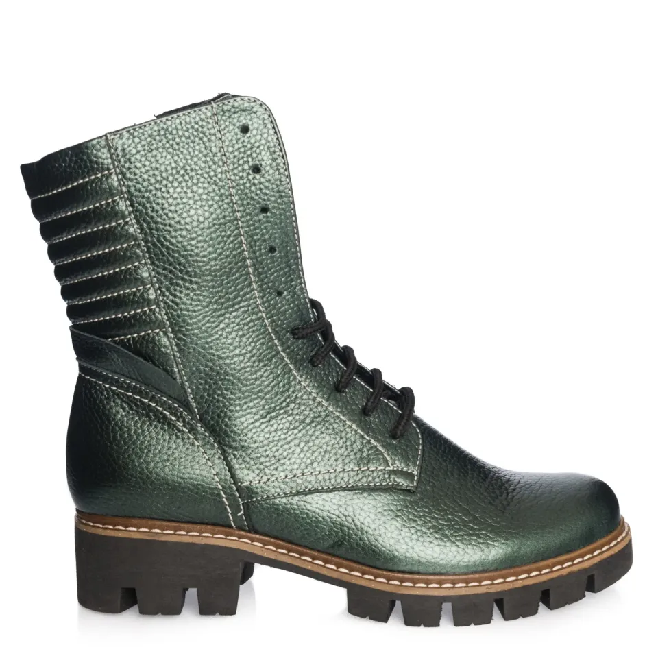 Catinca Shoes BC15 VM bocanci piele verde metalizat