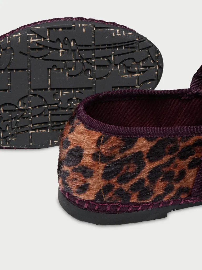 Flagelus Pierre Feline balerini leopard burgundy