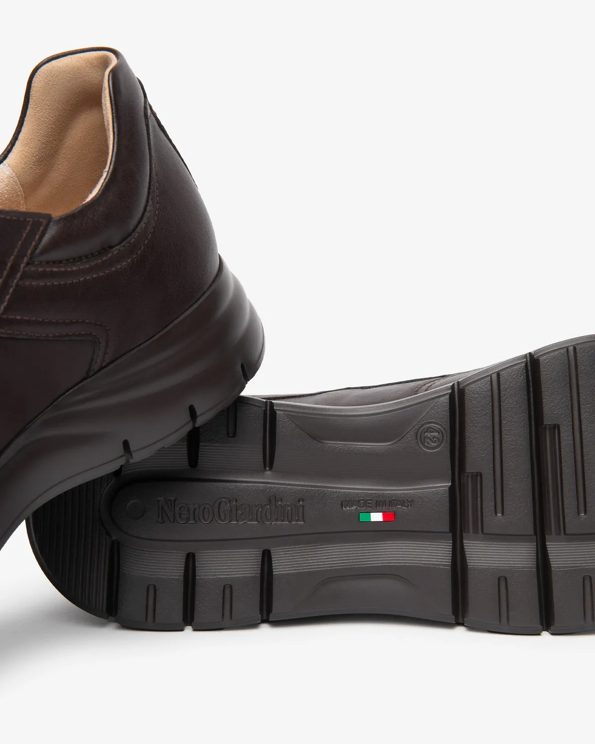NeroGiardini sneakers barbati piele cu fermoar