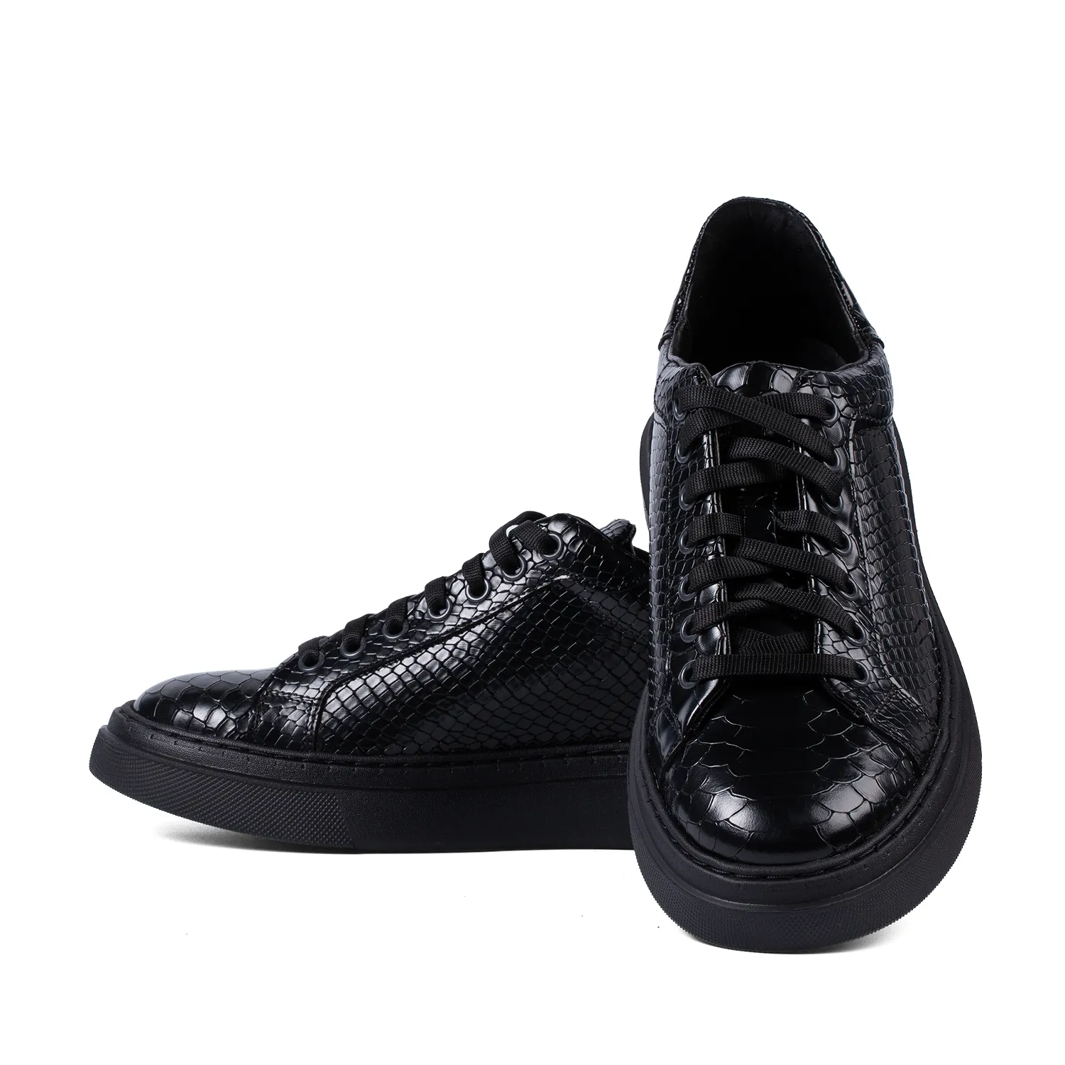 Lucas Shoes 510 Chile sneakers negri python piele