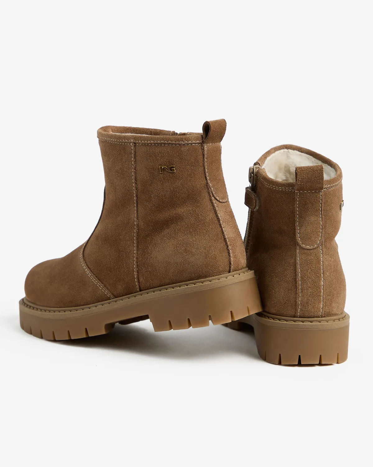Botine fete piele intoarsa NeroGiardini Teen iarna