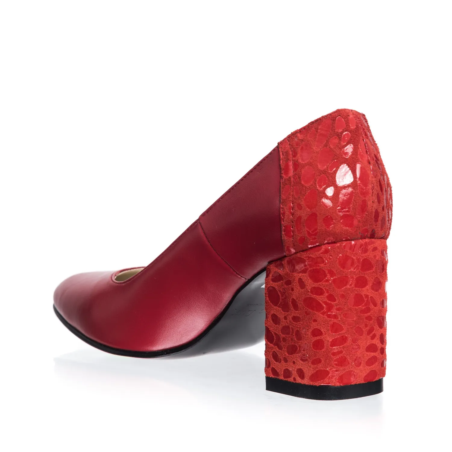 Catinca Shoes R12 RCR pantofi damă piele roșu croco