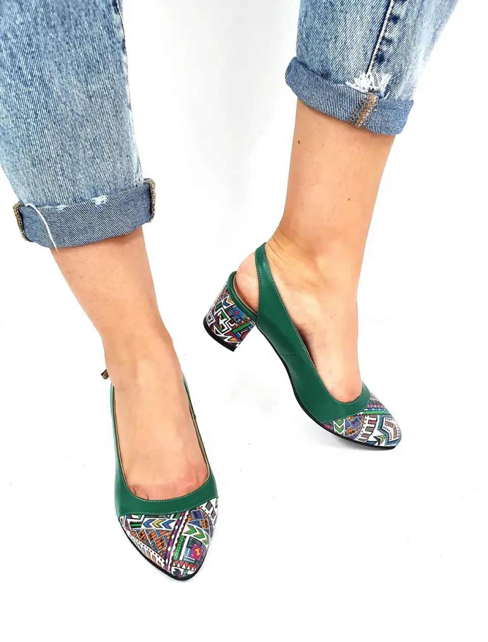 Catinca Shoes A55 VMT sandale damă piele verde