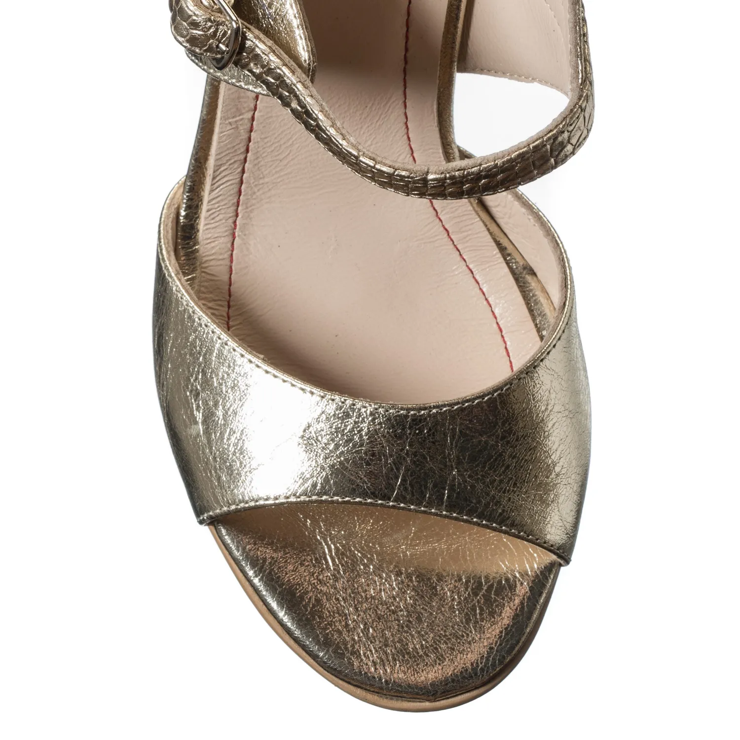 Catinca Shoes S101 AS sandale dama piele naturala auriu