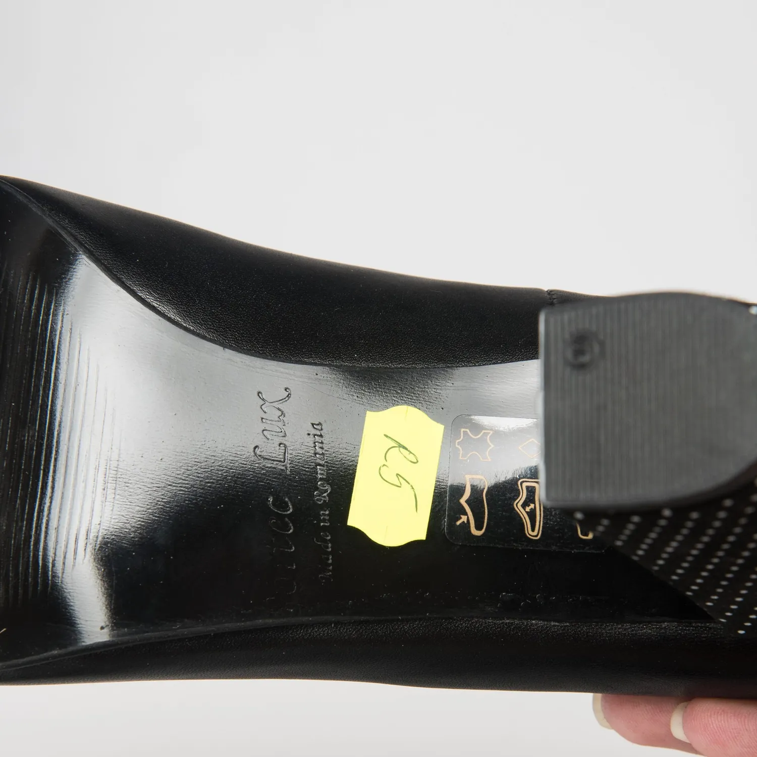 Catinca Shoes R5 NB pantofi dama piele negru buline