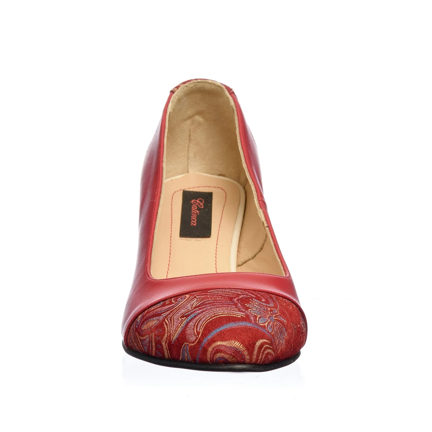Pantofi dama piele naturala Catinca Shoes A5 RSR rosu