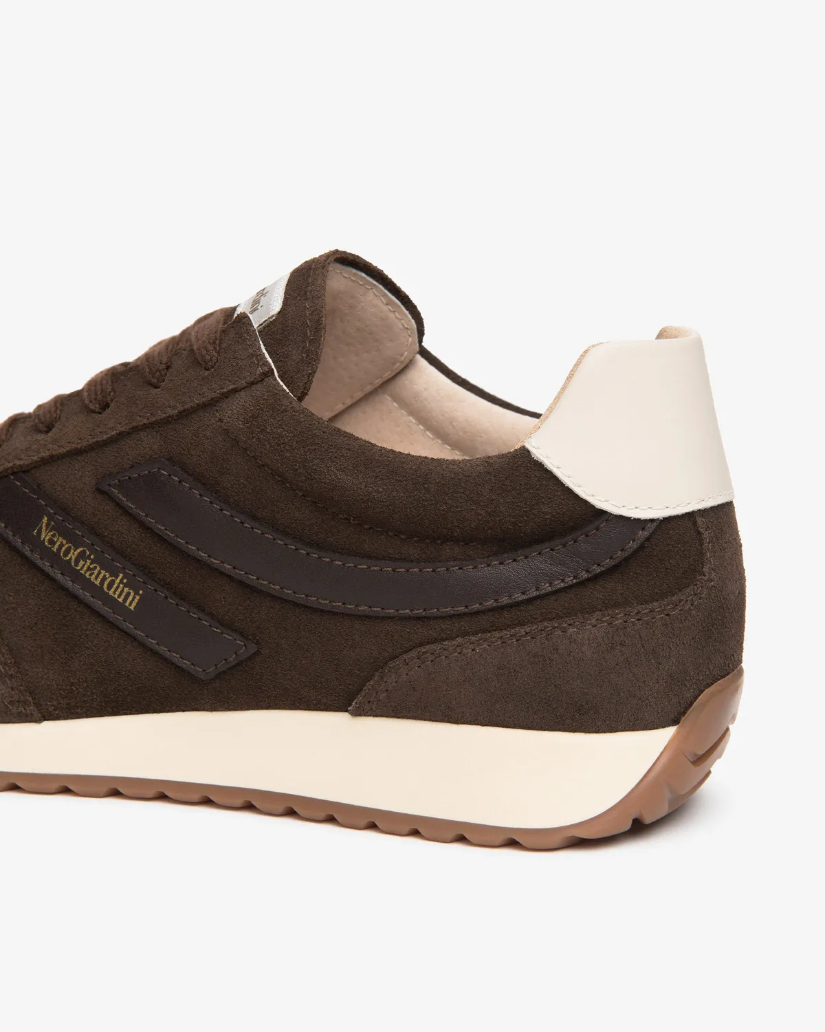NeroGiardini sneakers damă piele întoarsă șiret