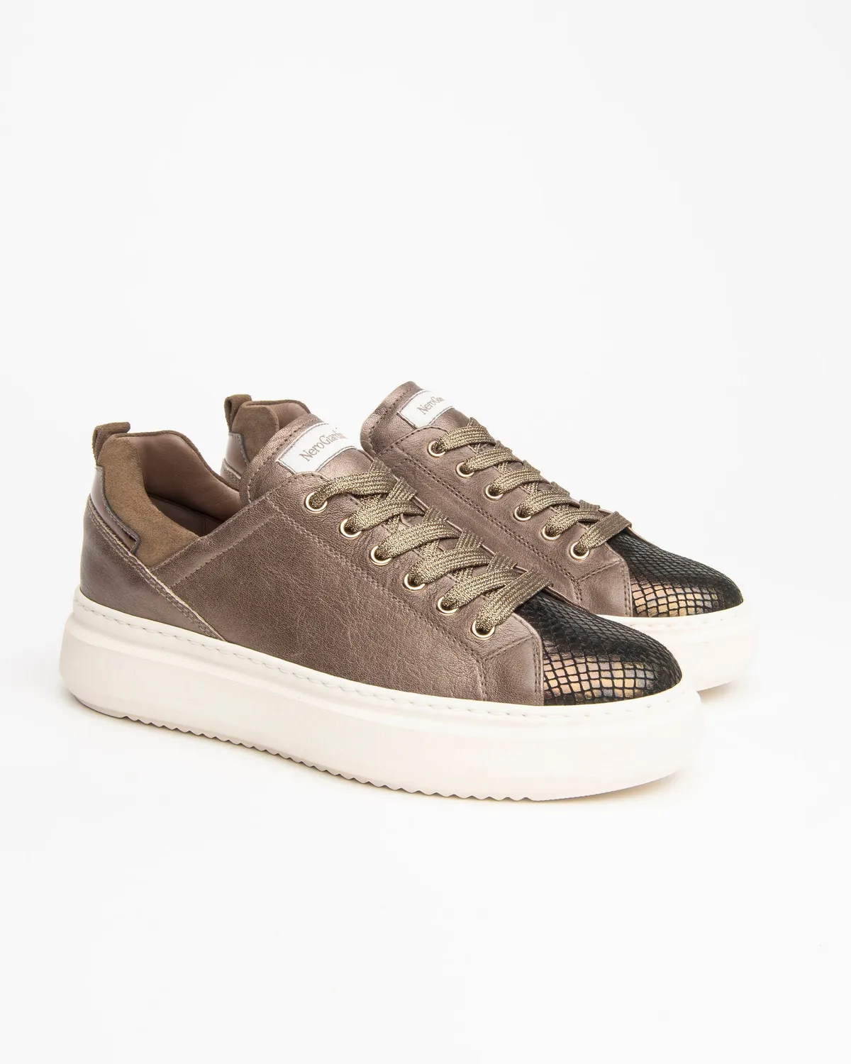 NeroGiardini Sneakers Piele Dama Platforma 4cm Animal