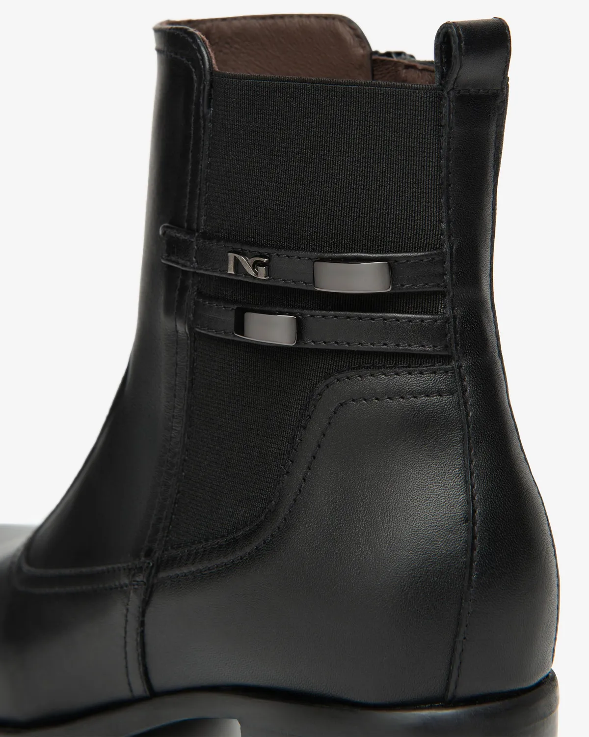 NeroGiardini botine damă piele toc 4 cm cataramă