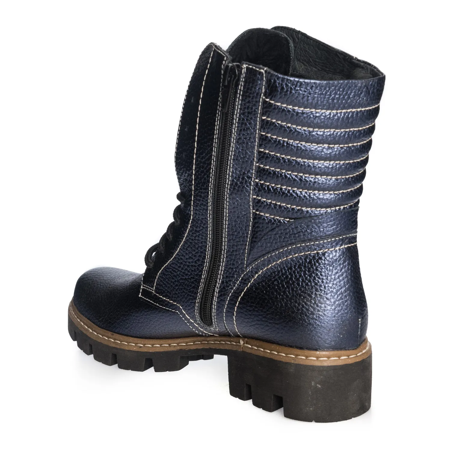 Catinca Shoes BC15 BM bocanci dama piele bleu metalizat