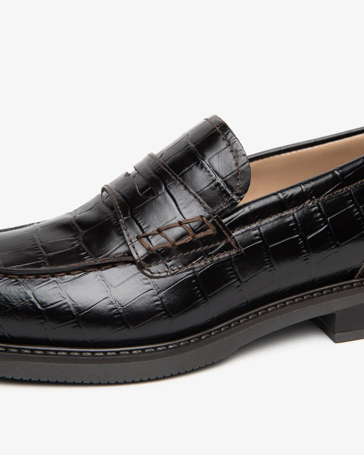NeroGiardini mocasini dama piele croco penny