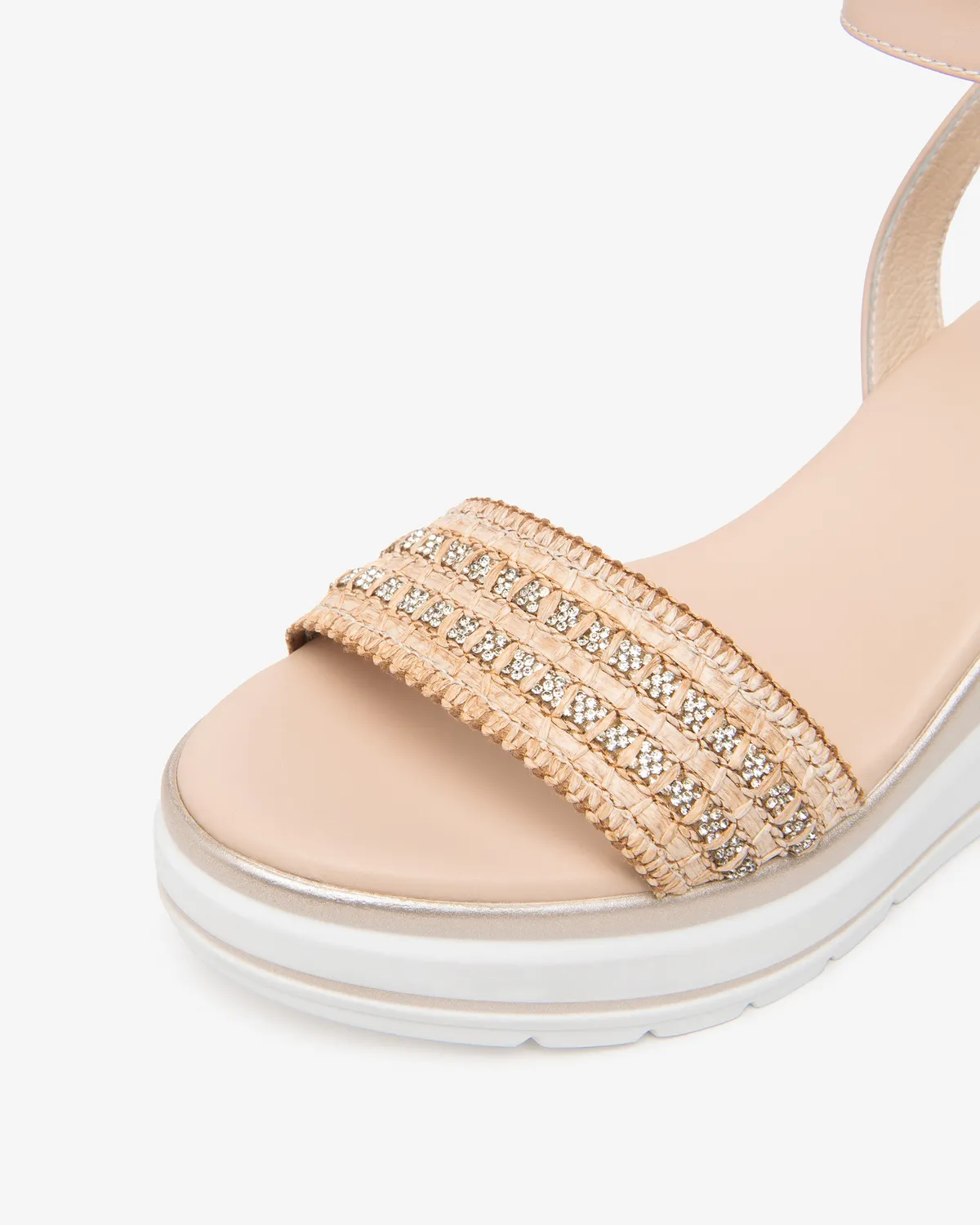 NeroGiardini sandale piele dama de vara cu textil