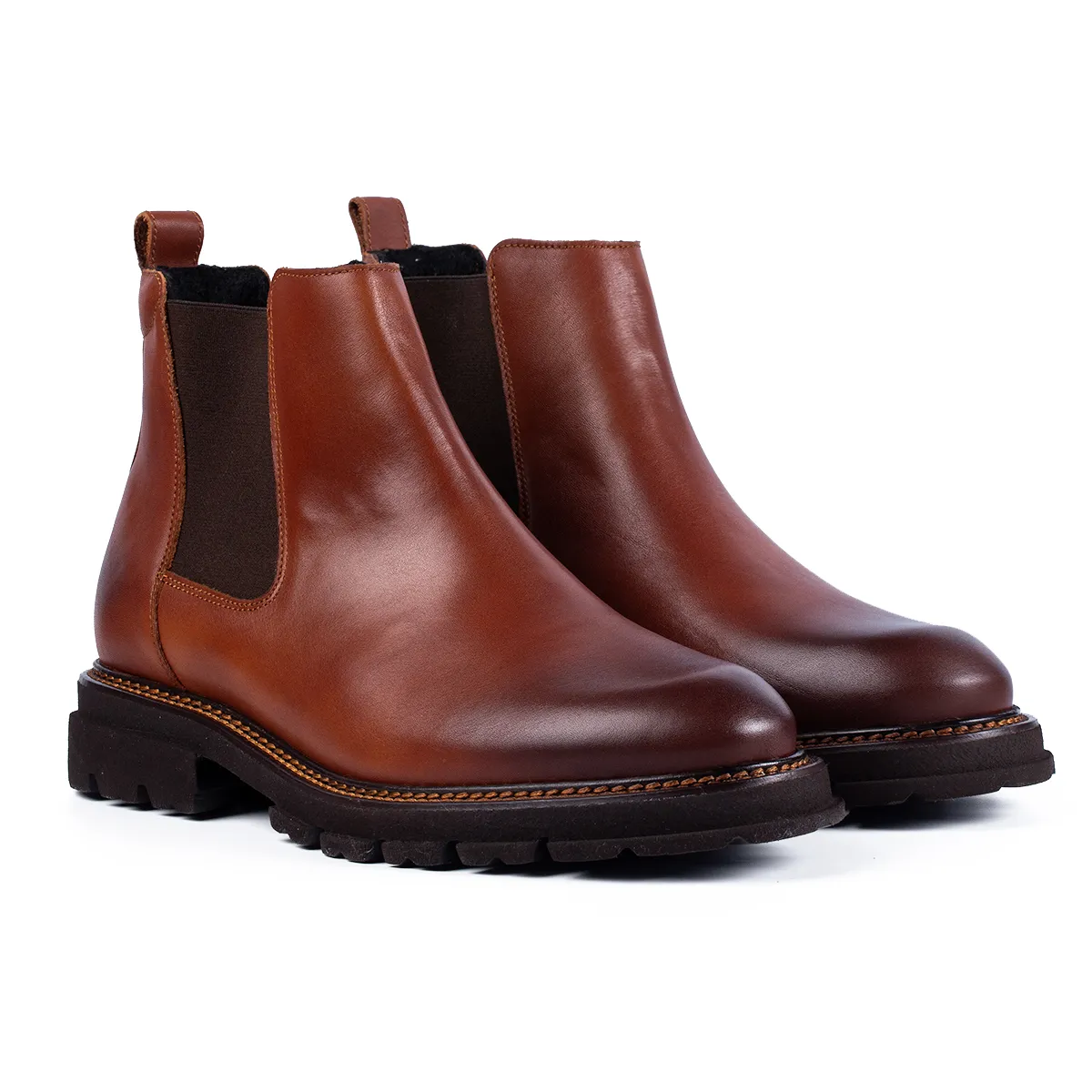 Lucas Shoes Chelsea Coniac ghete barbati piele