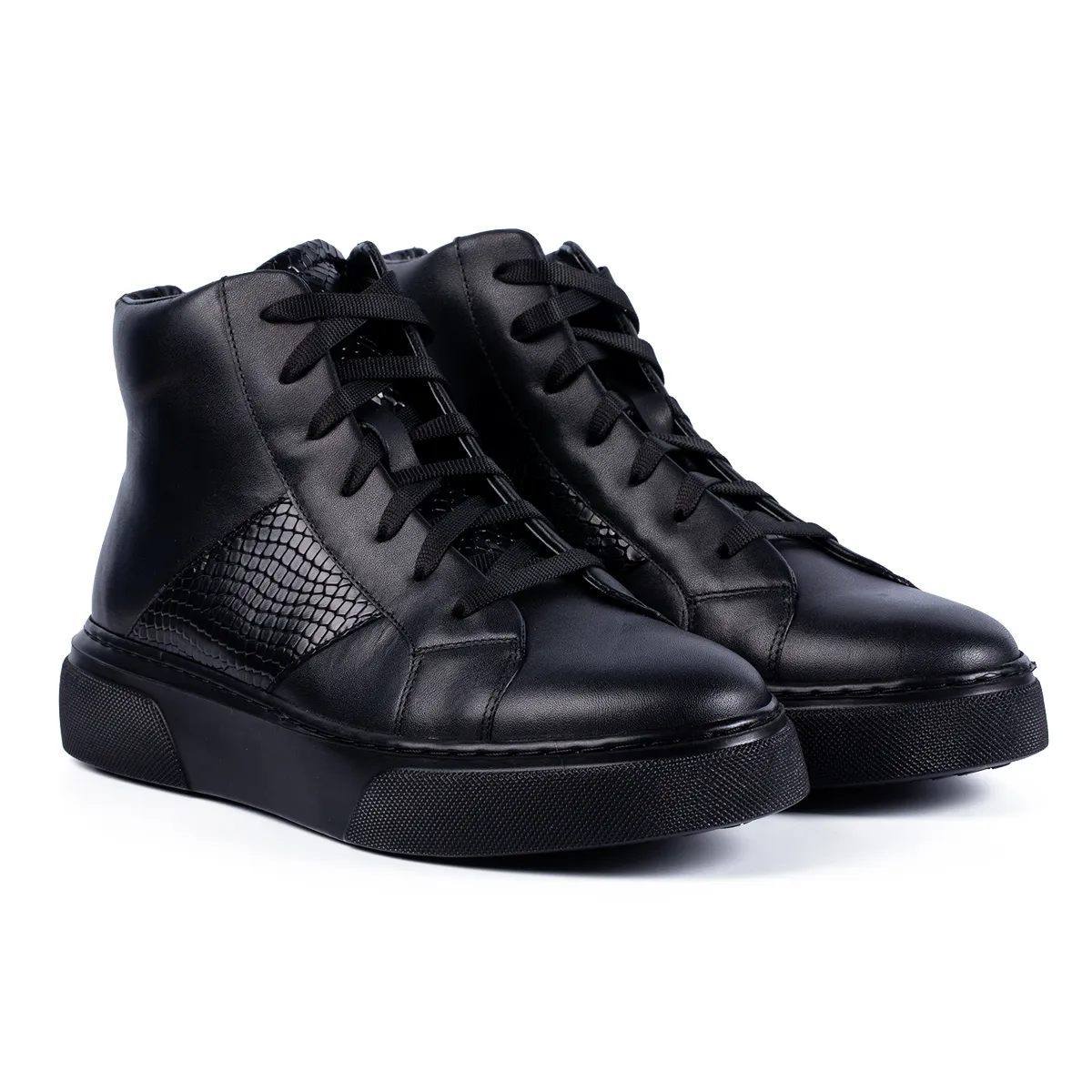 Lucas Shoes 855 C ghete bărbați negre piele naturală