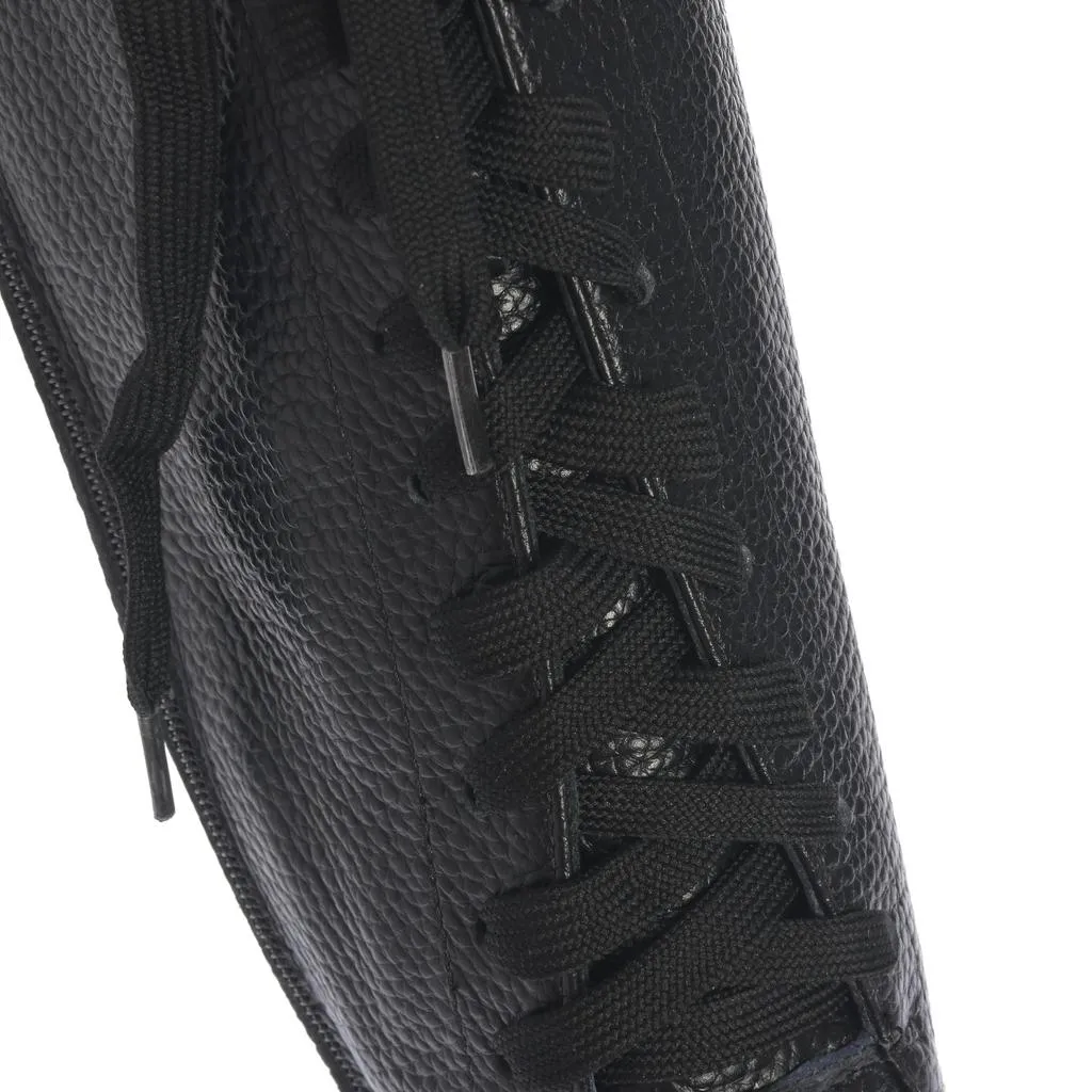 Ana Urbana Shoes Nicoleta cizme negre piele texturata