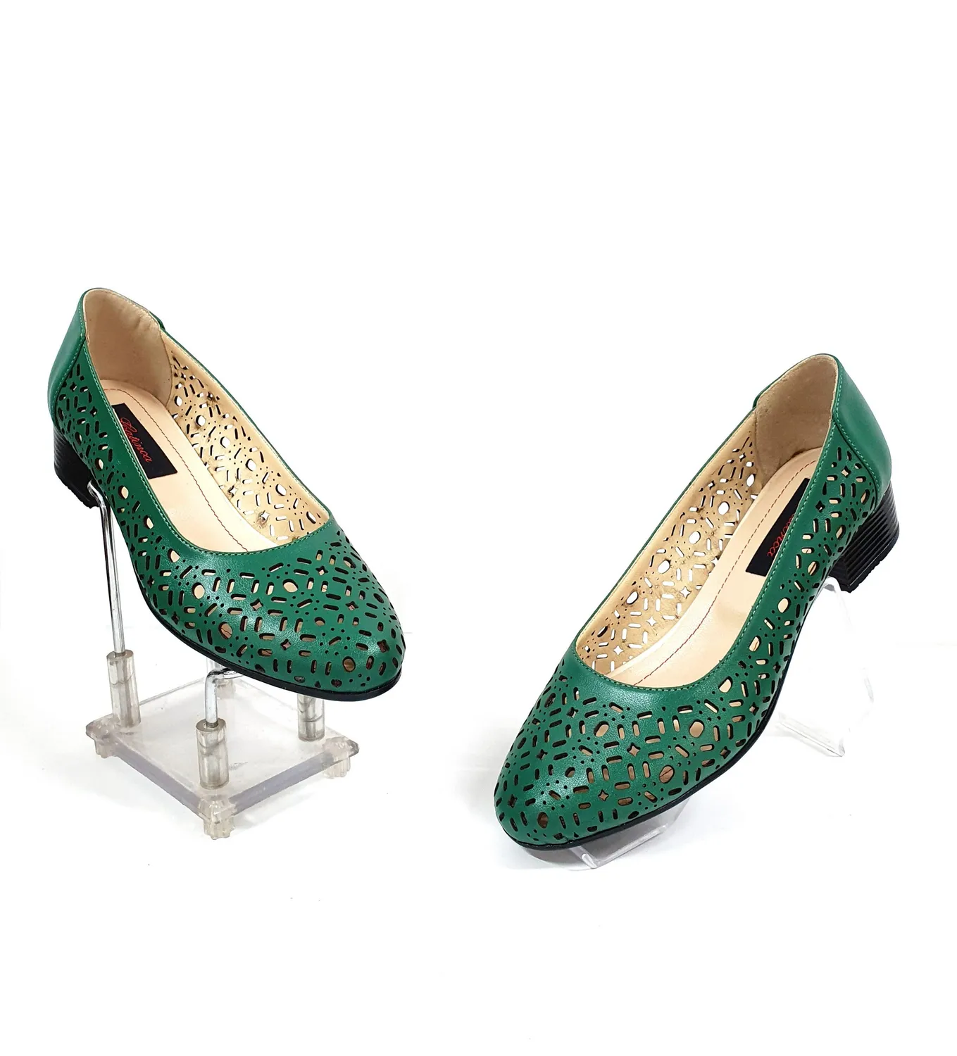 Catinca Shoes T10 V pantofi dama perforati verde