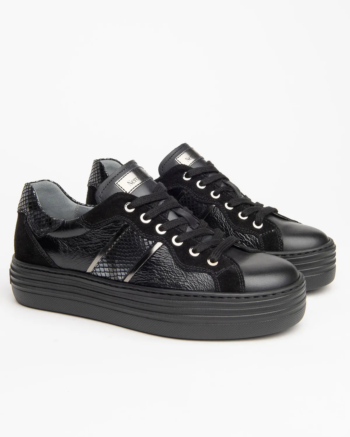NeroGiardini sneakers dama piele animal print 4cm