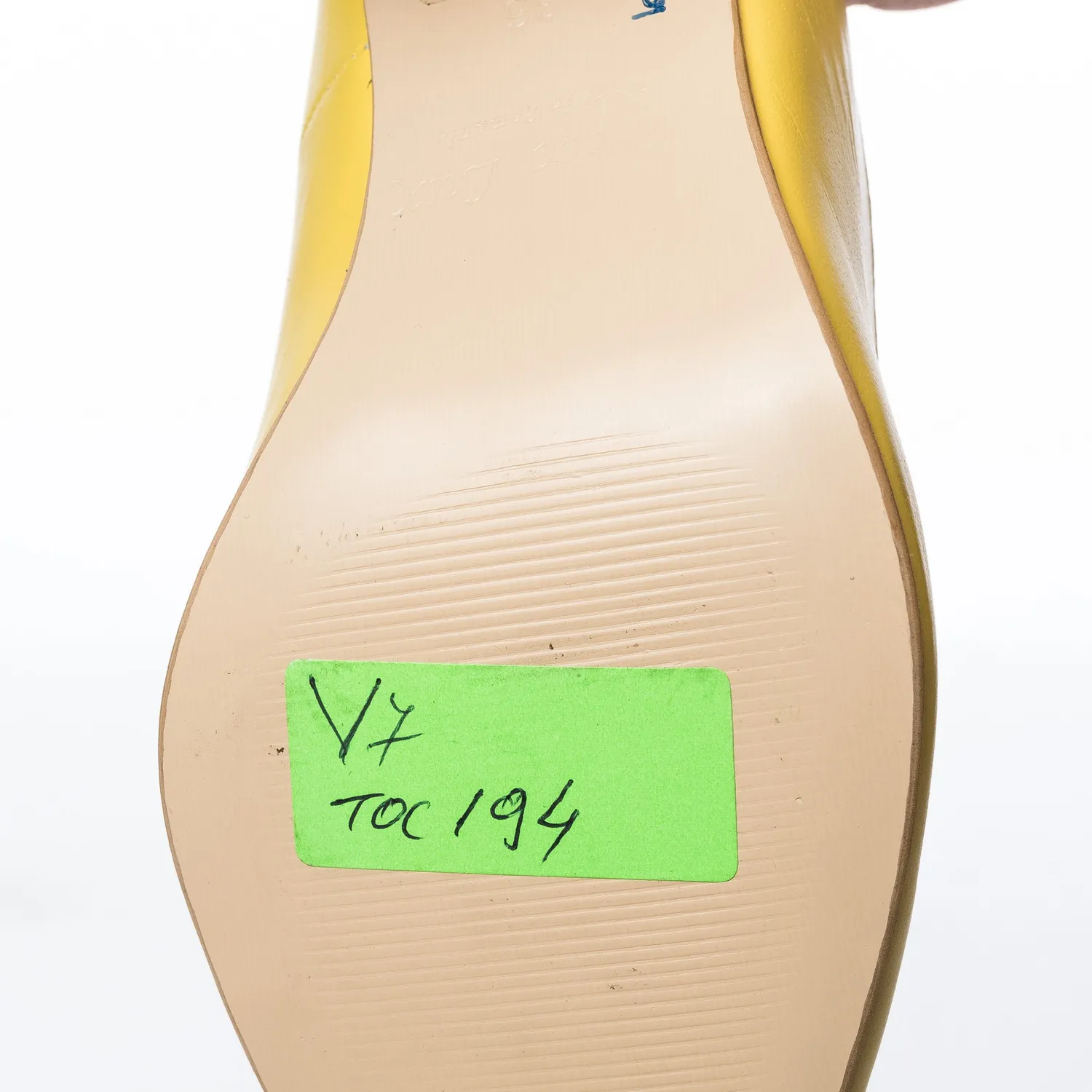 Catinca Shoes V7 GTM sandale dama piele naturala galben toc mozaic