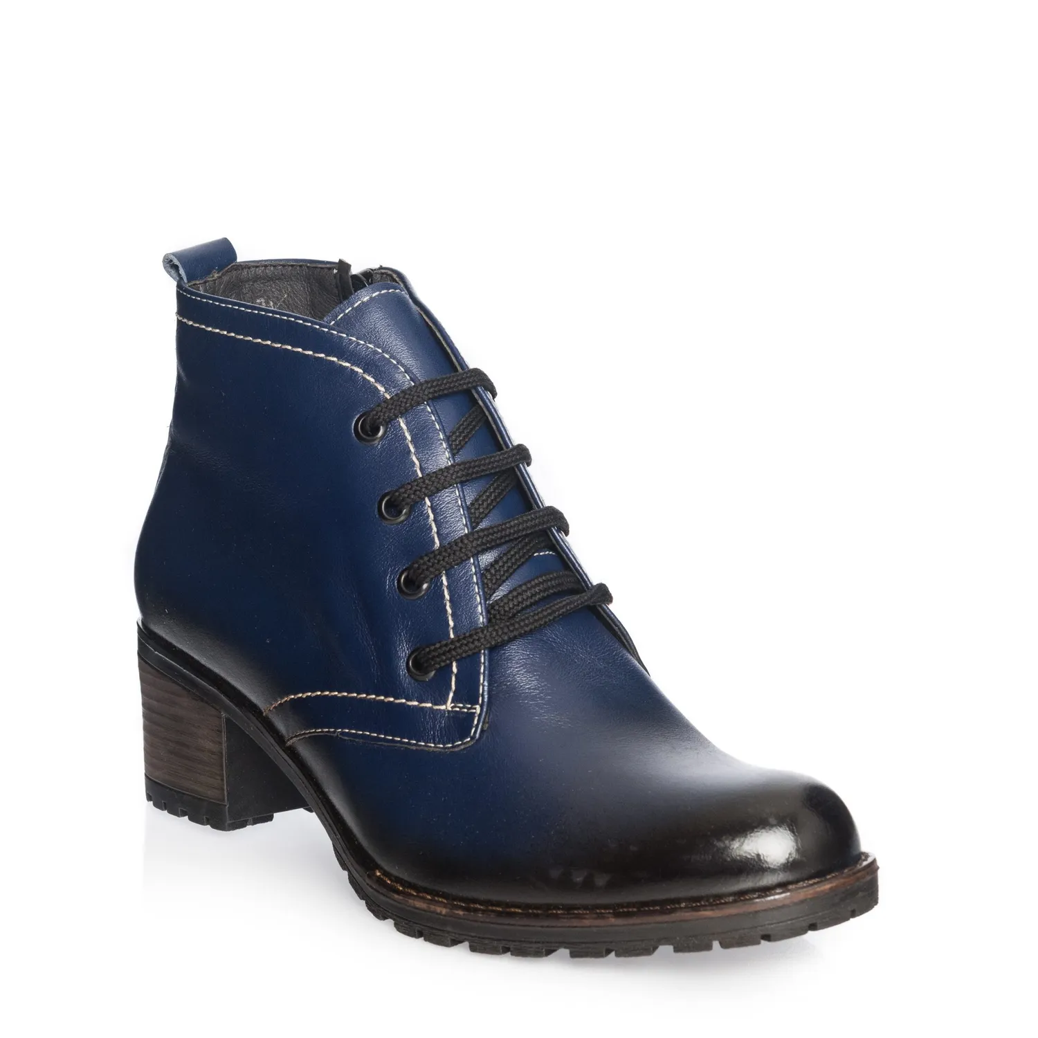 Catinca Shoes BC16 BP ghete dama piele albastru perie