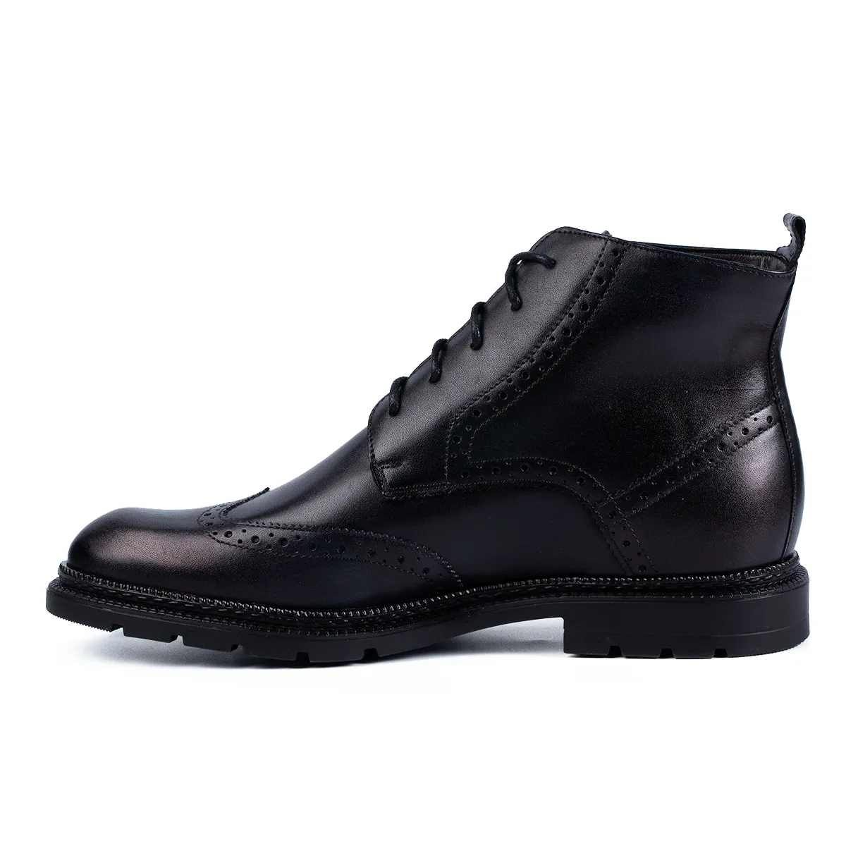 Lucas Shoes 850 Gross ghete negru piele naturală