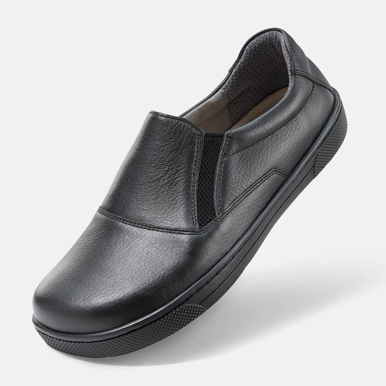 BÄR Bastian pantofi slip-on negri piele
