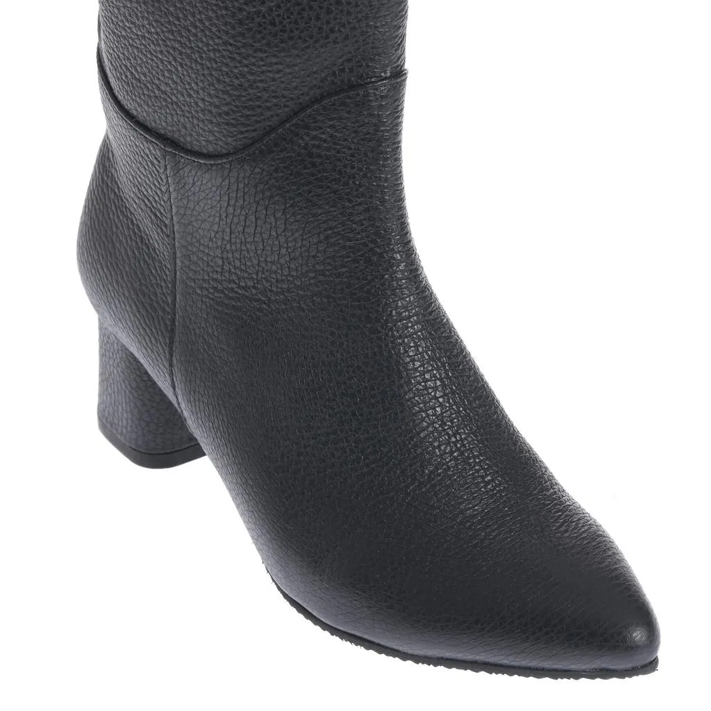 Ana Urbana Shoes Oana cizme piele naturală negre