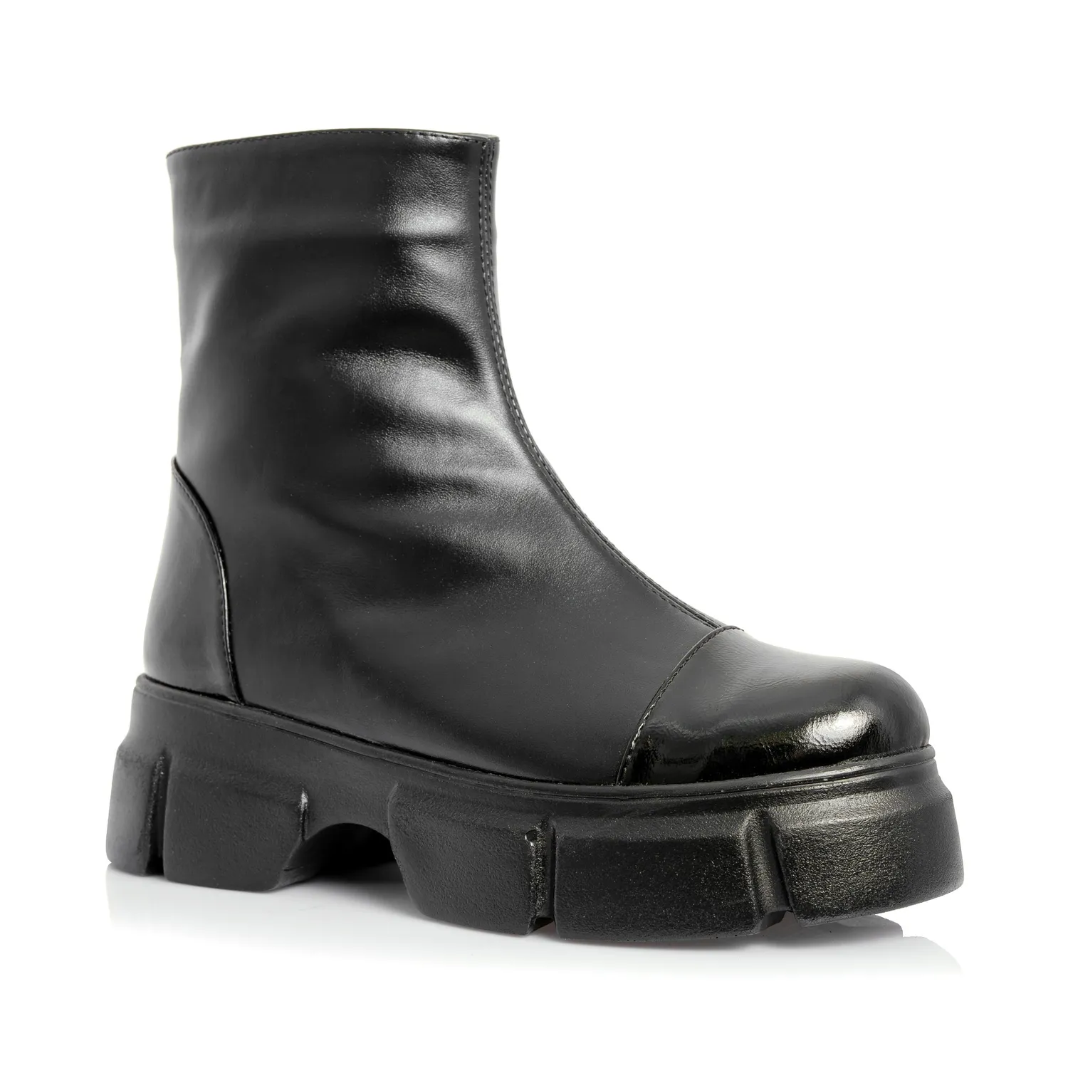 Catinca Shoes BC25F bocanci damă piele naturală negru box