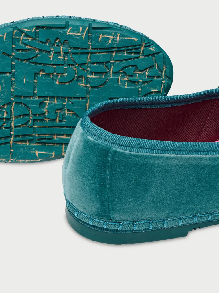 Flagelus Lady Claire Green pantofi mary jane catifea verde