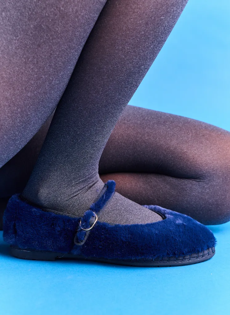 Flagelus Pierre Odette Navy pantofi blana albastra