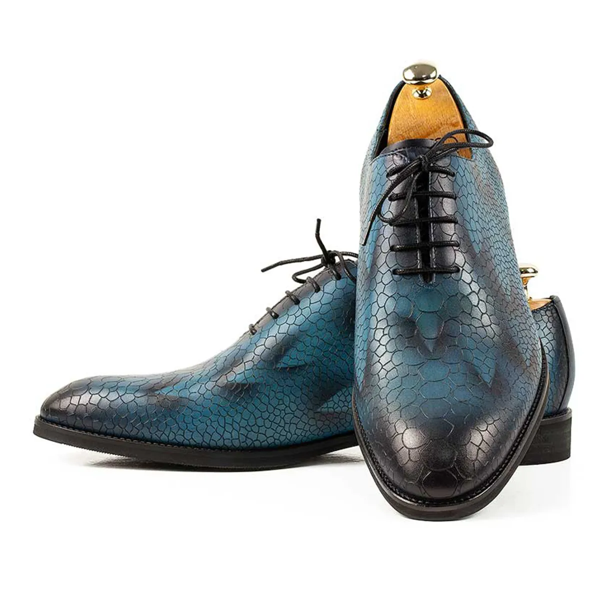 Lucas Shoes Elegant 715 Blue pantofi barbati valuri piele