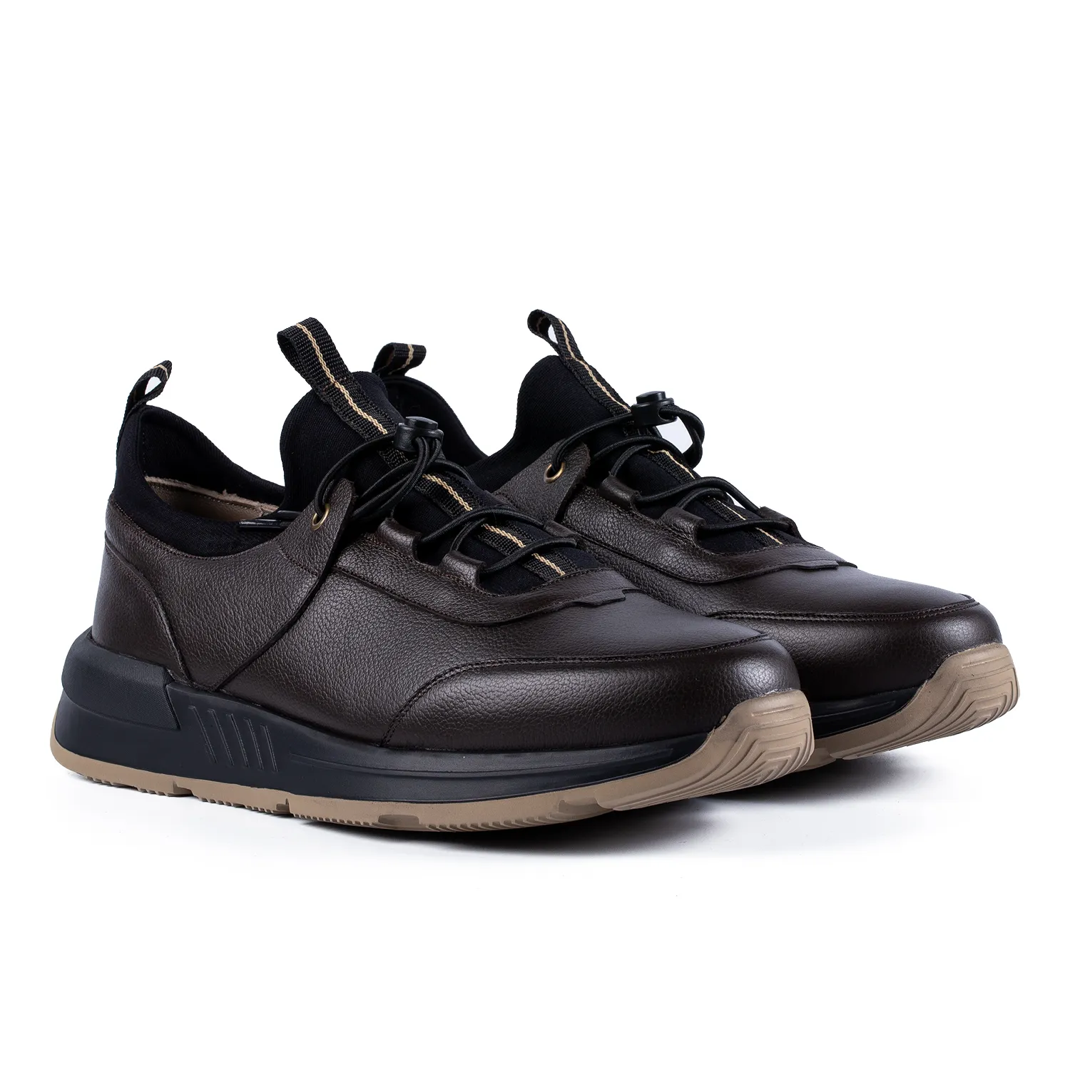 Lucas Shoes Sneaker 520 maro bizon piele