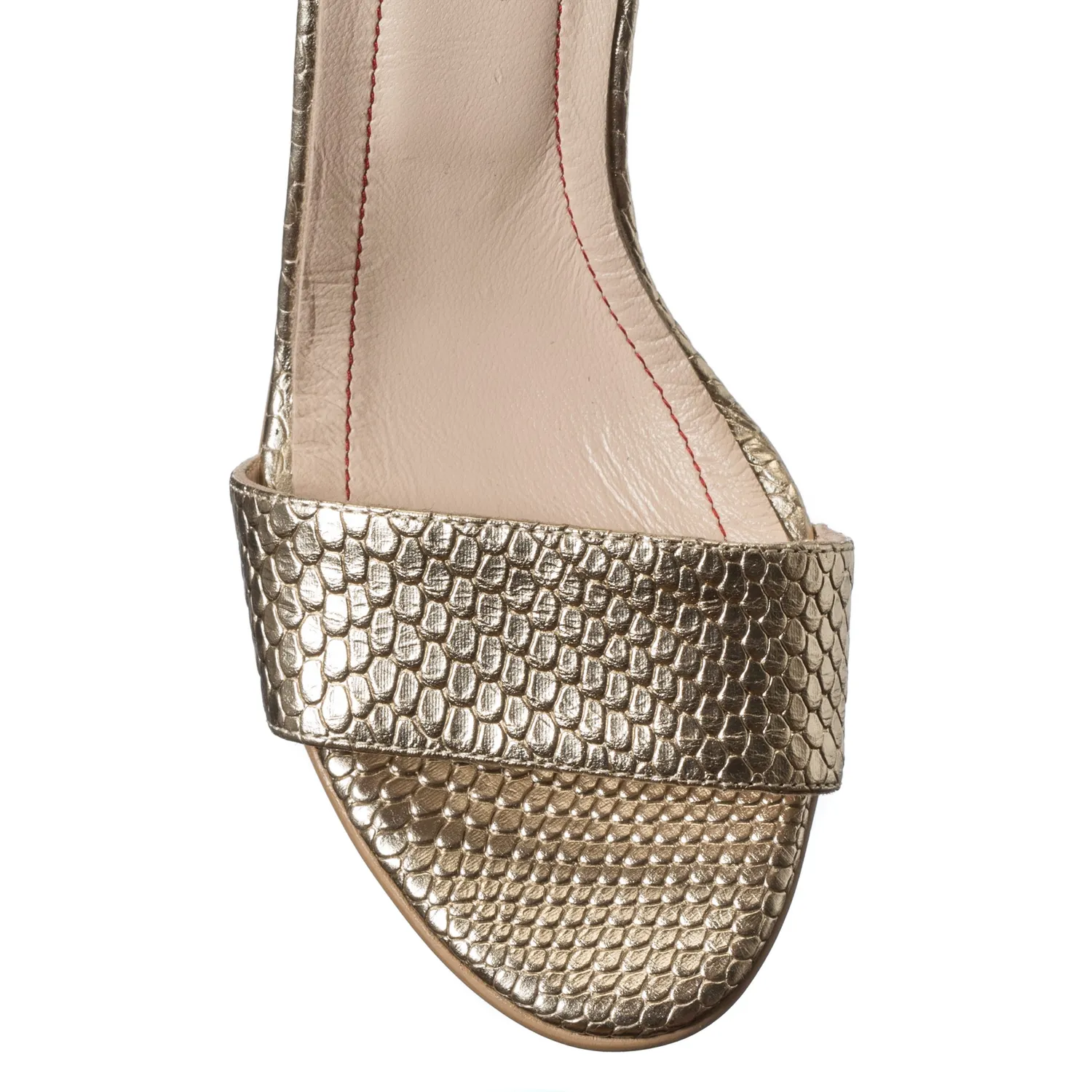 Catinca Shoes S10 SA sandale dama Solzi Aurii piele naturala
