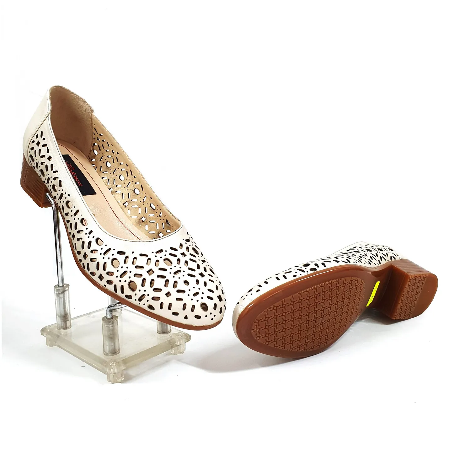Catinca Shoes T10 BJ pantofi dama piele bej perforati